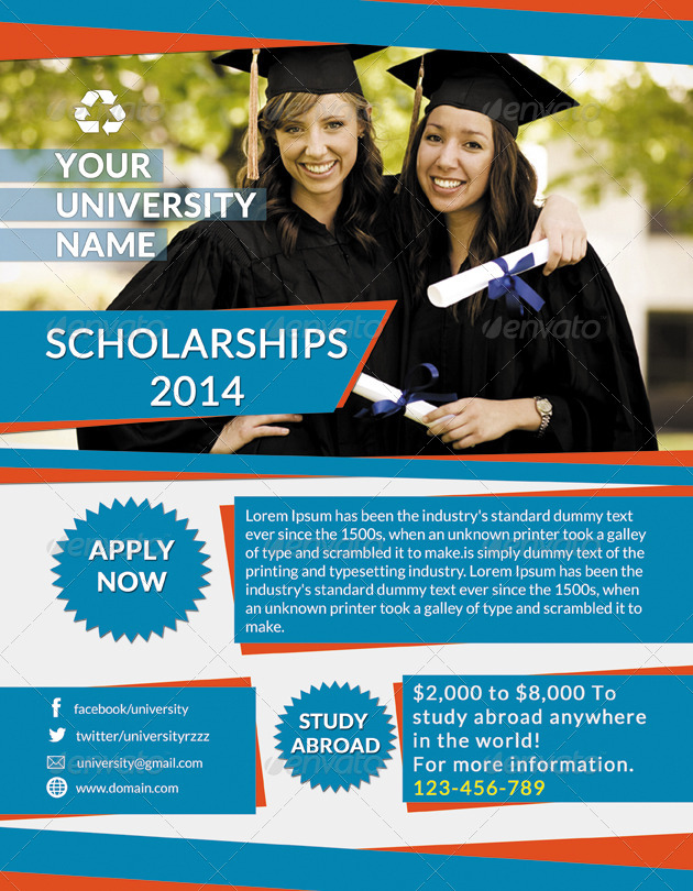 Scholarship Flyer by Mehrodesigns  GraphicRiver